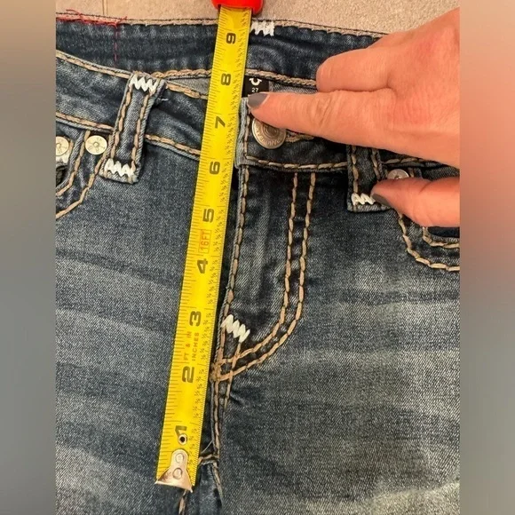True Religion Skinny low rise flap pockets Jeans size 27 - Picture 10 of 12